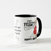 世界の最高の英語ブルドッグパーソナライズされた母 マグカップ (正面右)