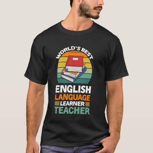 世界の最高の英語学習者先生 Tシャツ (正面)