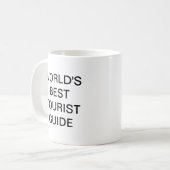 世界の最高の観光客ガイド コーヒーマグカップ (正面左)