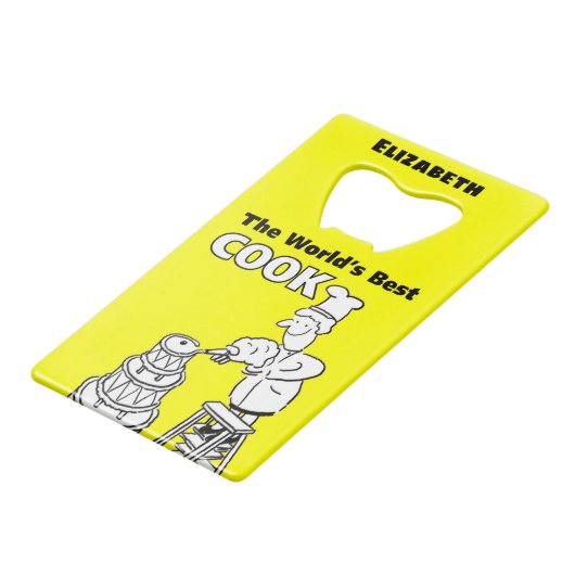 世界の最高の調理師 クレジットカード栓抜き (正面アングル)