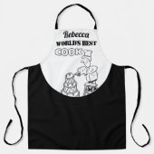 世界の最高の調理師、彼女の名前と – おもしろいギフト エプロン (正面)