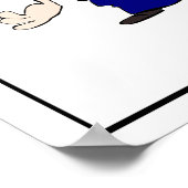 世界の最高のBBQ Chef Cartoon ポスター (角)