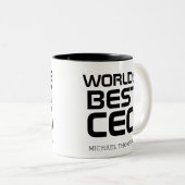 世界の最高のCEOギフトパーソナライズされたfor CEOボス ツートーンマグカップ (正面右)