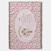 世界の最高のGODMOTHER詩 – フローラクロス スローブランケット (正面縦)