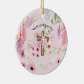 世界の最高のGODMOTHER詩 – フローラクロス セラミックオーナメント (右)