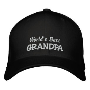 世界の最高のGRANDPAパーマナライズ名 刺繍入りキャップ
