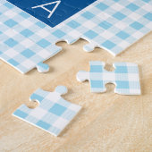 世界の最高のGrandpa Blue Plaid写真パーソナライズされた ジグソーパズル (側面)