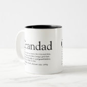 世界の最高のGrandpa Grandad Papaの定義 ツートーンマグカップ (正面左)