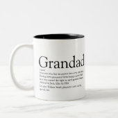 世界の最高のGrandpa Grandad Papaの定義 ツートーンマグカップ (左)