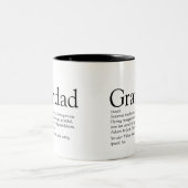 世界の最高のGrandpa Grandad Papaの定義 ツートーンマグカップ (中央)