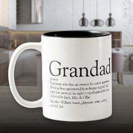 世界の最高のGrandpa Grandad Papaの定義 ツートーンマグカップ