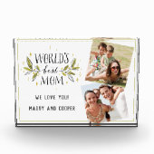 世界の最高のMom写真コラージフォトブロック フォトブロック (正面)