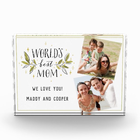 世界の最高のMom写真コラージフォトブロック フォトブロック (正面)