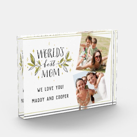 世界の最高のMom写真コラージフォトブロック フォトブロック (左)