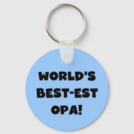 世界の最高のOpaブラック文字Tシャツとギフト キーホルダー (正面)