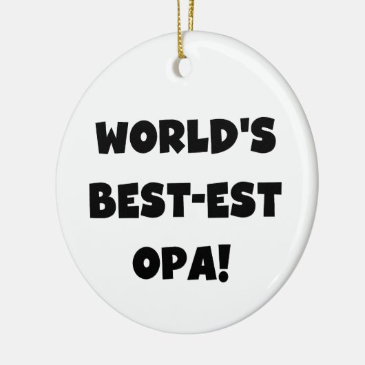 世界の最高のOpaブラック文字Tシャツとギフト セラミックオーナメント (左)
