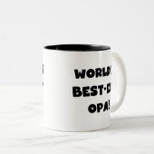 世界の最高のOpaブラック文字Tシャツとギフト ツートーンマグカップ (正面右)