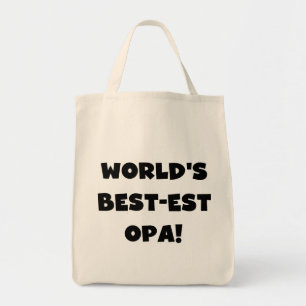 世界の最高のOpaブラック文字Tシャツとギフト トートバッグ