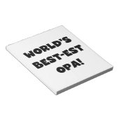 世界の最高のOpaブラック文字Tシャツとギフト ノートパッド (アングル)