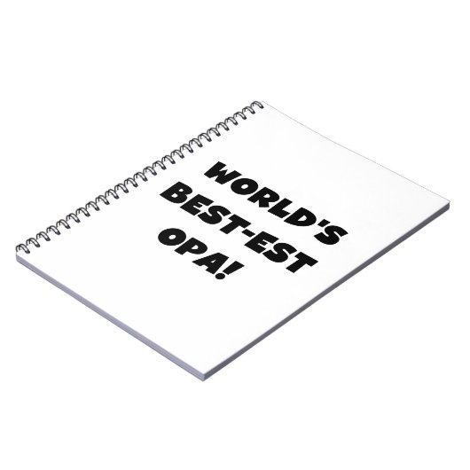 世界の最高のOpaブラック文字Tシャツとギフト ノートブック (左側)