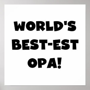 世界の最高のOpaブラック文字Tシャツとギフト ポスター