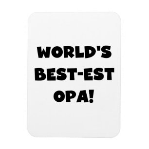 世界の最高のOpaブラック文字Tシャツとギフト マグネット