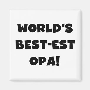 世界の最高のOpaブラック文字Tシャツとギフト マグネット