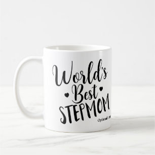 世界の最高のSTEPMOM誕生日パーソナライズされたカスタム コーヒーマグカップ