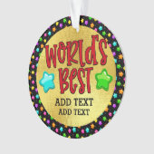 世界の最高のYOU名オーナメント オーナメント (正面)