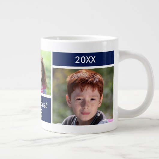 世界の最高のZayde写真コラージュ巨大コーヒーマグ ジャンボコーヒーマグカップ (右)