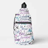 世界の有名な都市 スリングバッグ (正面)