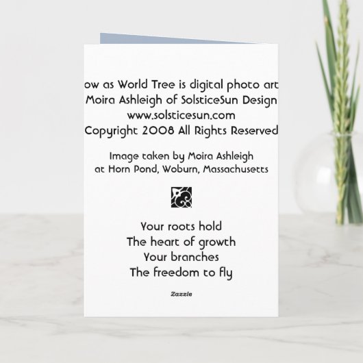 世界の木としてヤナギ カード (裏面)