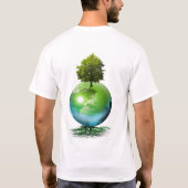 世界の木-生態学の概念 Tシャツ (裏面)