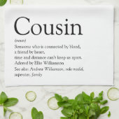 世界の未最高の来のいとこの定義 キッチンタオル (折り畳み)