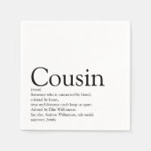 世界の未最高の来のいとこの定義 スタンダードカクテルナプキン (正面)