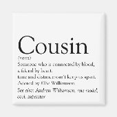 世界の未最高の来のいとこの定義 マグネット (正面)