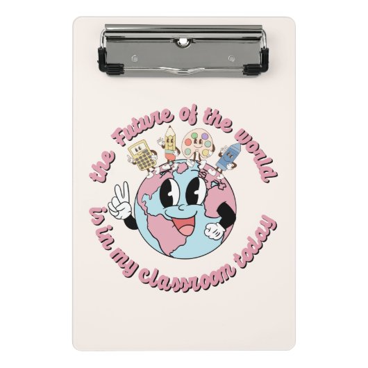 世界の未来は私のクラスにある ミニクリップボード (正面)