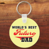 世界の未来最高ののパパTシャツとギフト キーホルダー (正面)