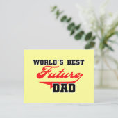 世界の未来最高ののパパTシャツとギフト ポストカード (スタンド正面)