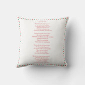 世界の枕に白いクリスマスカロルの喜び クッション (裏面)