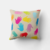 世界の枕の周りの手 クッション (裏面)