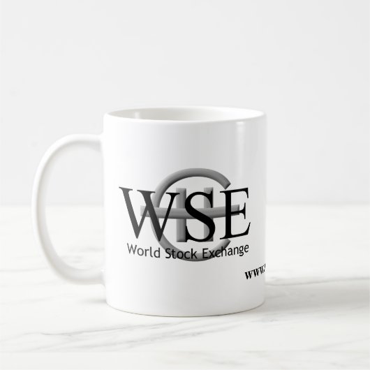 世界の株式取引所のマグ コーヒーマグカップ (左)