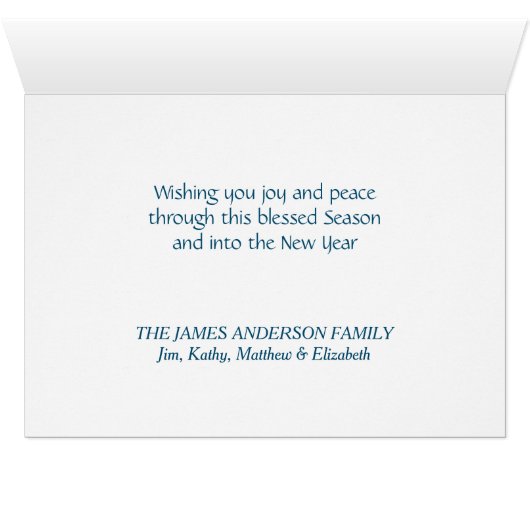 世界の歌詞クリスマスカードへの喜び (内部横(下))