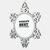 世界の歯科衛最高の生士 スノーフレークピューターオーナメント (右)