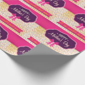 世界の母に幸せな母最高の日 ラッピングペーパー (角)