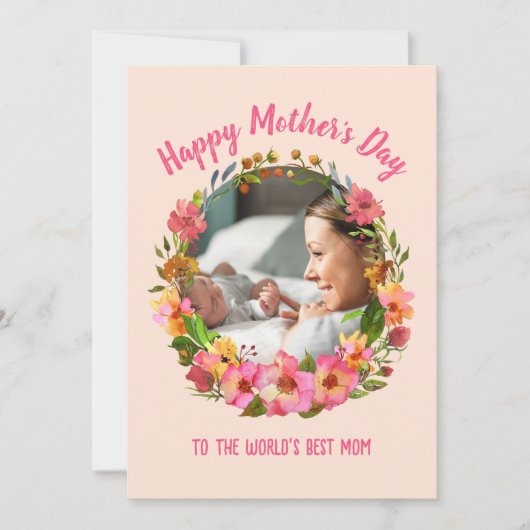 「世界の母最高のに」母のデイカード シーズンカード (正面)