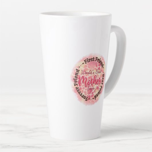 世界の母最高のは永遠 カフェラテマグ (右アングル)