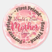 世界の母最高のは永遠 ラウンドシール (正面)