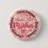 世界の母最高のは永遠 缶バッジ (正面)
