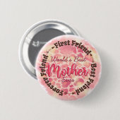 世界の母最高のは永遠 缶バッジ (正面&裏面)